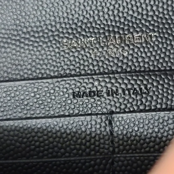 Authentic YSL black leather long wallet - Picture 5 of 15